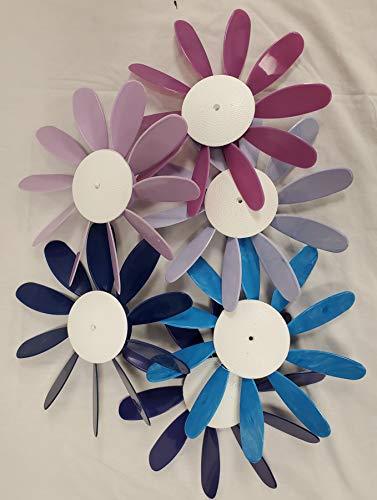 Beloit Plastics, LLC Classic Spinning Daisy 6 Pack, Blue Pink and Purple