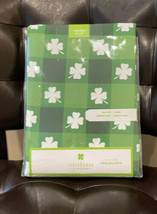 New Storehouse St Patrick’s Day Green 60"x84” Oblong Plaid Tablecloth Clover - $44.94