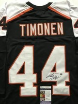 Autographed/Signed Kimmo Timonen Philadelphia Black Hockey Jersey Jsa Coa Auto - $124.99
