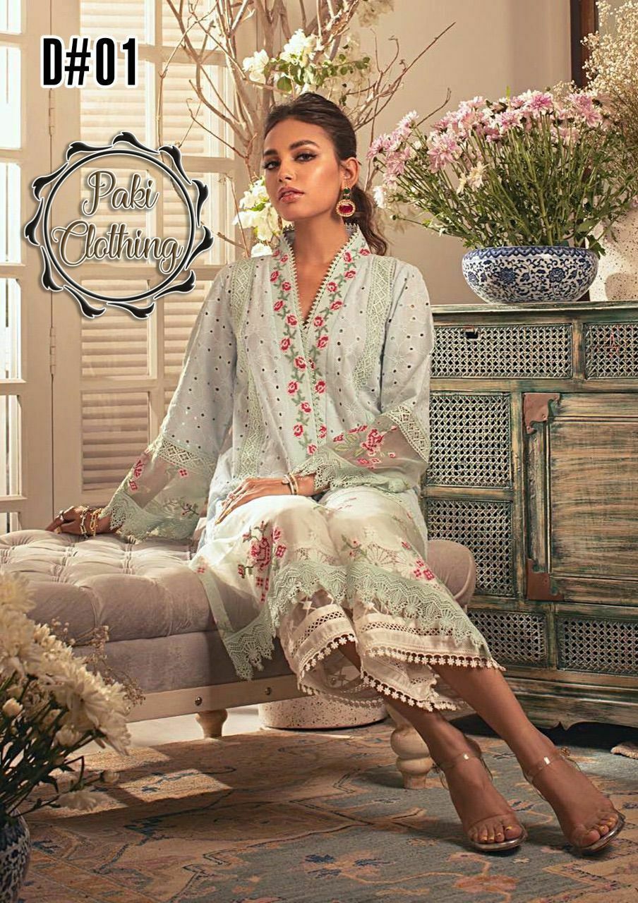 Stitched Anus Abrar Pakistani Indian Elegant Designer Dress Chikankari Suit