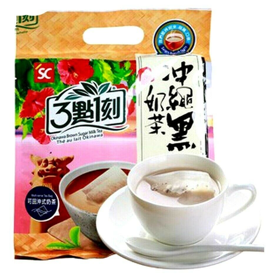 SC Okinawa Brown Sugar Milk Tea 15 Bags Net Wt.10.58 oz ( Pack of 6 ) - Tea