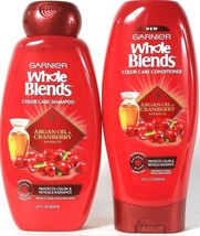Garnier 22 Oz Whole Blends Color Care Argan Cranberry Shampoo & Conditioner Set