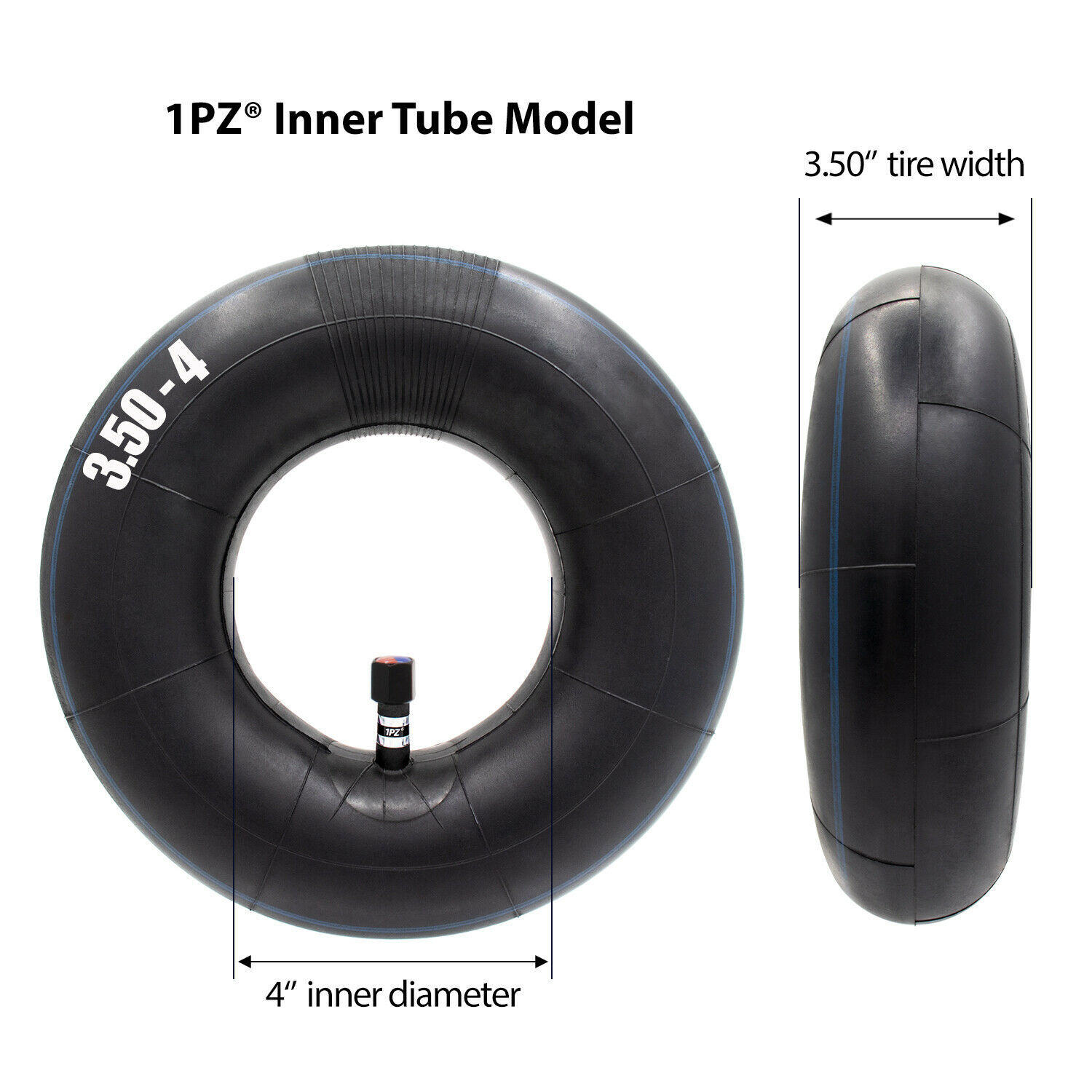2 Inner Tube 3.5 / 3.004 Straight TR13 260 x 85 Tire Super Gas