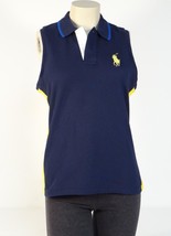 Ralph Lauren US Open Navy Blue Sleeveless Tennis Polo Shirt Women&#39;s NWT - $63.74