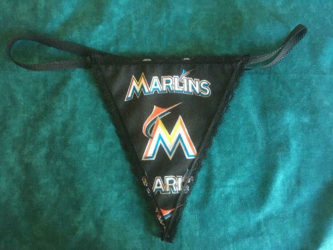 Sexy Womens MIAMI MARLINS MLB Baseball Gstring Thong Lingerie Panties