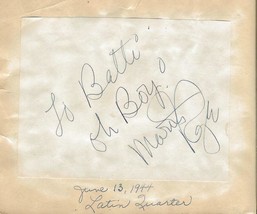 Ray Eberle & Martha Raye Dual Signed Vintage Album Page image 2