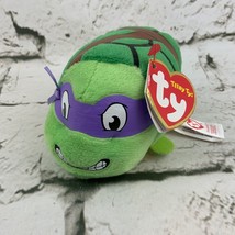 Teeny Ty Donatello Mini Plush TMNT Ninja Turtles Green Purple - $7.91