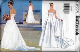 Butterick 6925 Misses Women Wedding Dress Gown with Stole Sizes 6 8 10 small - $24.00