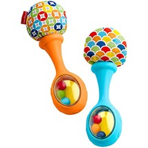 Fisher-Price Maracas, Set of 2 Newborn Toys, Blue and Orange, Rattle ‘n ... - $19.99