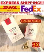 3 X VCO Virgin Coconut Oil with pomegranate 60 soft gels/500mg FREE DHL ... - $115.90