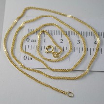 SOLID 18K YELLOW GOLD CHAIN NECKLACE WITH EAR LINK, 15.75 IN. MADE IN ITALY - $497.86