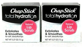 2 Count ChapStick 0.27 Oz Total Hydration Exfoliates Smooths Natural Lip Scrub - $19.99