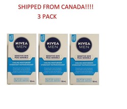 (3PACK) Nivea Men Sensitive Skin Cooling Moisturizer, No Drying Alcohol 50 M L - $35.63