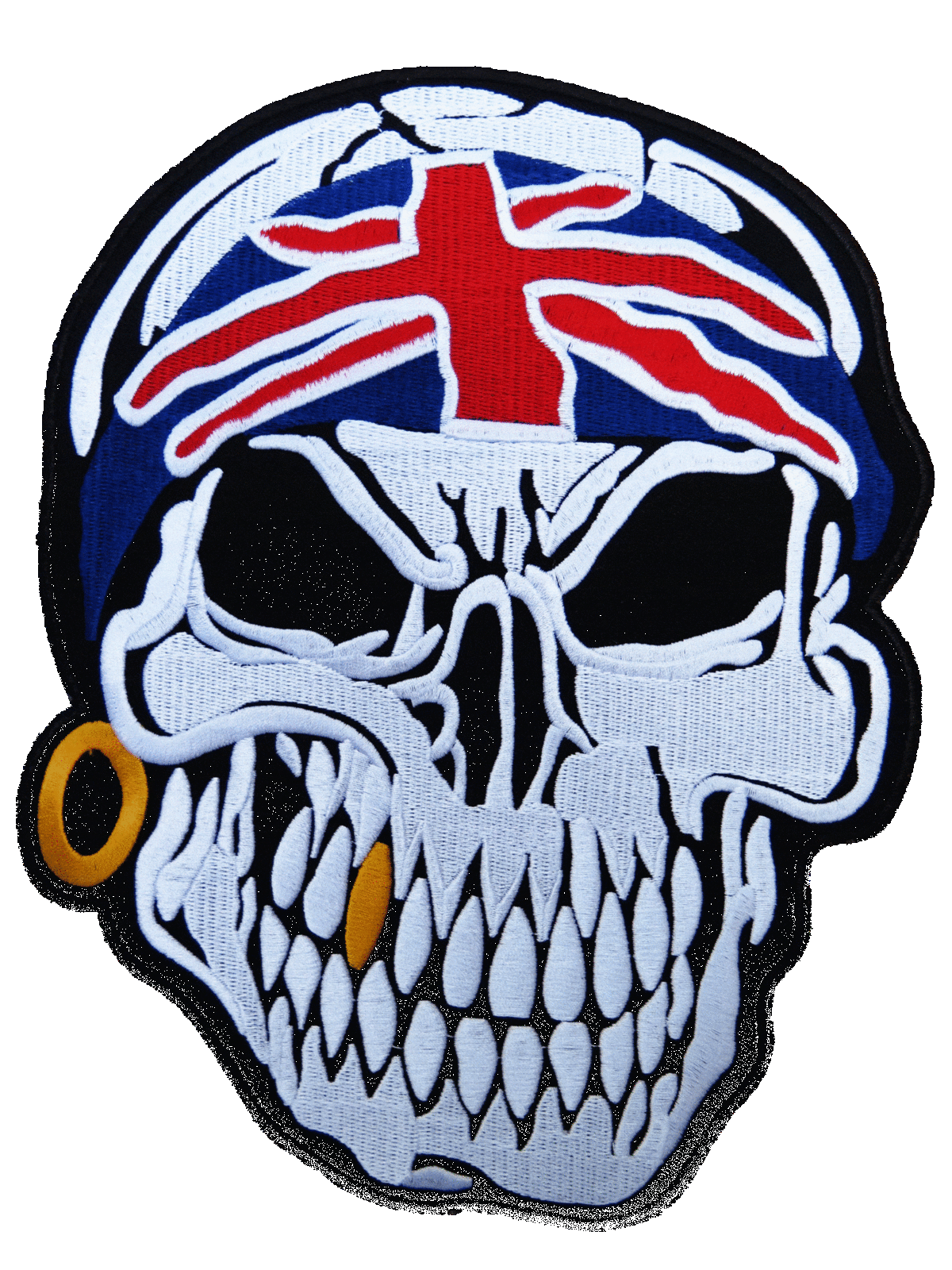 UK GB Union JACK Bandanna Flag British Biker Skull Giant XL Back Patch