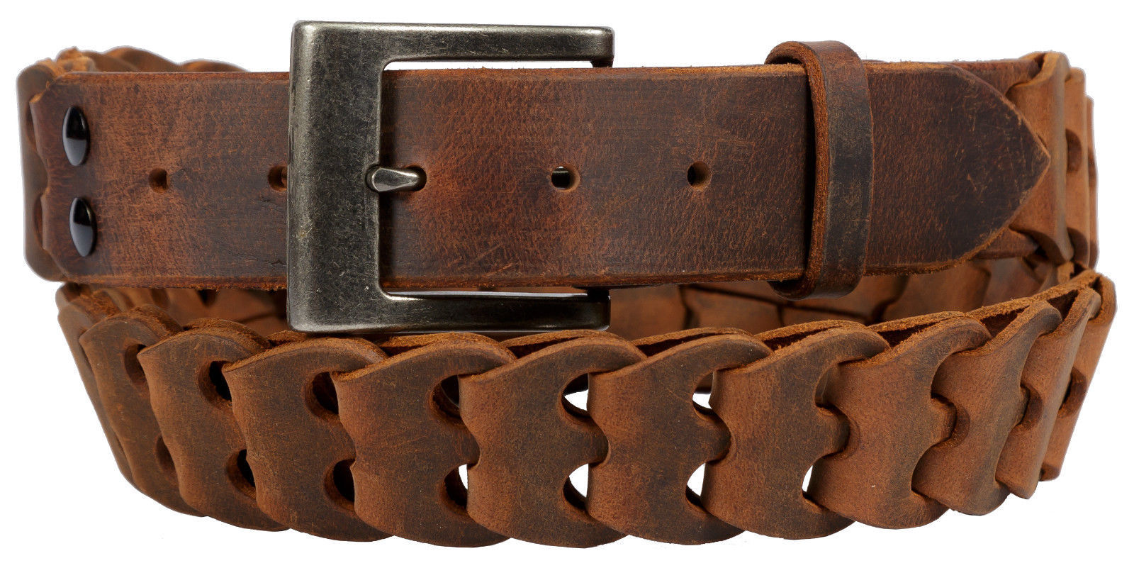 LEATHER LINK BELT Totally Unique & Adjustable Comfort Fit Steampunk