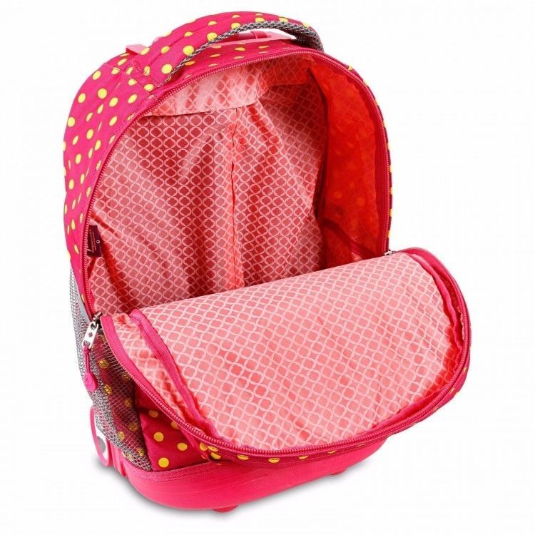 Kids Rolling Backpack Pink Girls Wheeled School Bookbag Luggage Backpacks