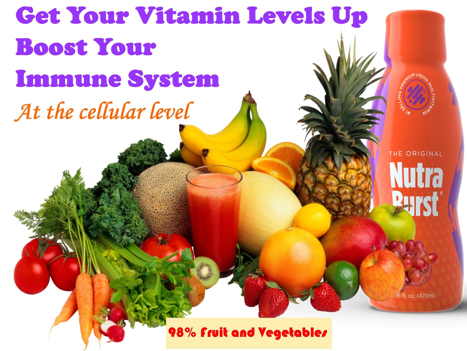 Nutraburst Liquid Multivitamin and Minerals Immune Booster Total