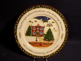 PORTMEIRION SUSAN WINGET A CHRISTMAS STORY TWAS THE NIGHT DINNER PLATE -... - $29.95