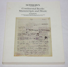 Sotheby&#39;s Auction Catalogue Continental Books Manuscripts 1985 London - $10.88