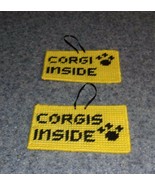 Brand New Handmade Needlepoint Yellow Pet Emergency Sign CORGI CORGIS Do... - $9.02
