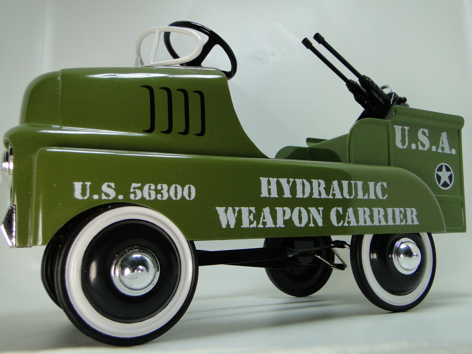 vintage army jeep pedal car