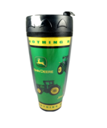 John Deere Vintage Hot/Cold Insulated Tumbler Made in USA Green 2 Legs Logo - $12.19