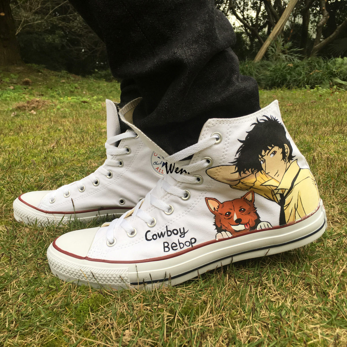Anime Spike Spiegel Cowboy Bebop Design Converse All Star Hand Painted Shoes