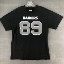 Oakland Raiders Shirt Adult L Black Silver Short Sleeve Amari Cooper #89... - $8.90
