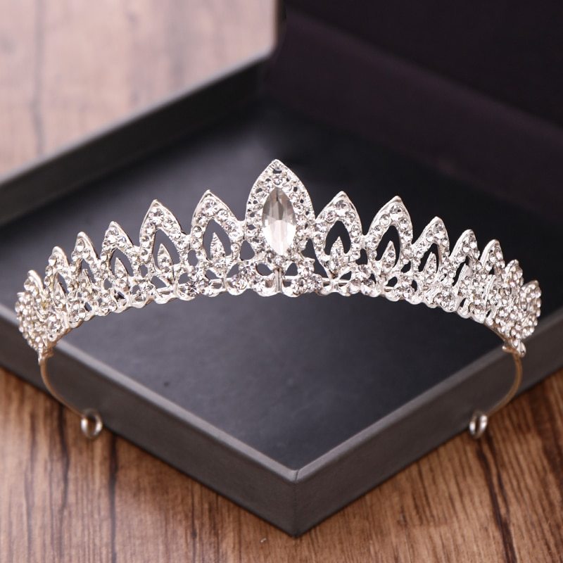AiliBride Crystal Rhinestone Crown Bridal Baroque Tiaras And Crowns For Wedding