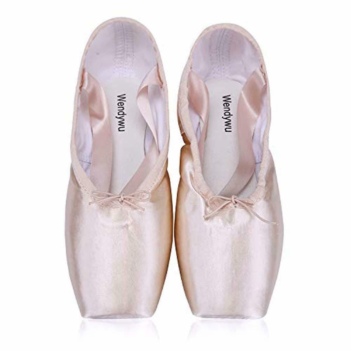 Zapatillas De Ballet Profesional Con Almohadilla Para Dedos Y Cintas ...