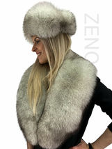 Natural Fox Fur Collar 47' (120cm) Saga Furs Shawl Tails / Wristbands / Headband image 3