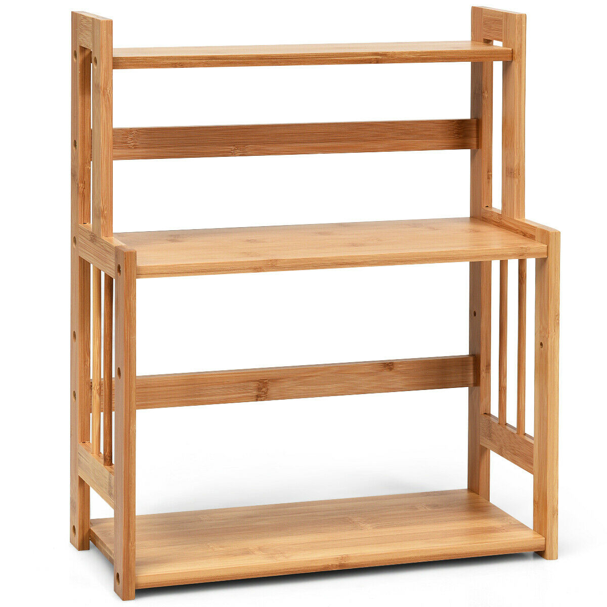 3-tier Bamboo Spice Rack with Adjustable Shelf - Household Supplies ...