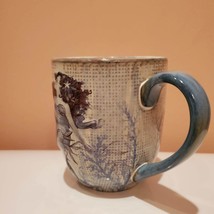 Cracker Barrel Mug, Blue Mermaid, Coastal Decor, by Susan Winget, Embossed 3D image 3
