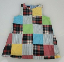 Tommy Hilfiger Patchwork Plaid Baby Girl Preppy Summer Jumper Dress Clot... - $16.82