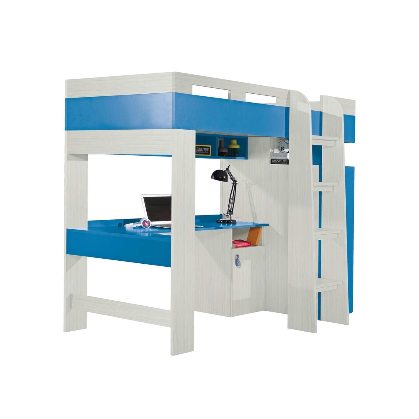 Komi Bunk bed with wardrobe and desk KM20 Beds & Bed Frames