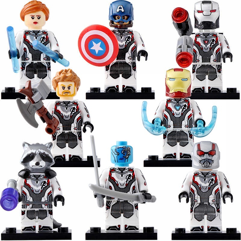 All Lego Avengers Endgame Minifigures 8pcs/set Avengers Endgame Quantum Suit Thor Ant-Man Nebula Lego