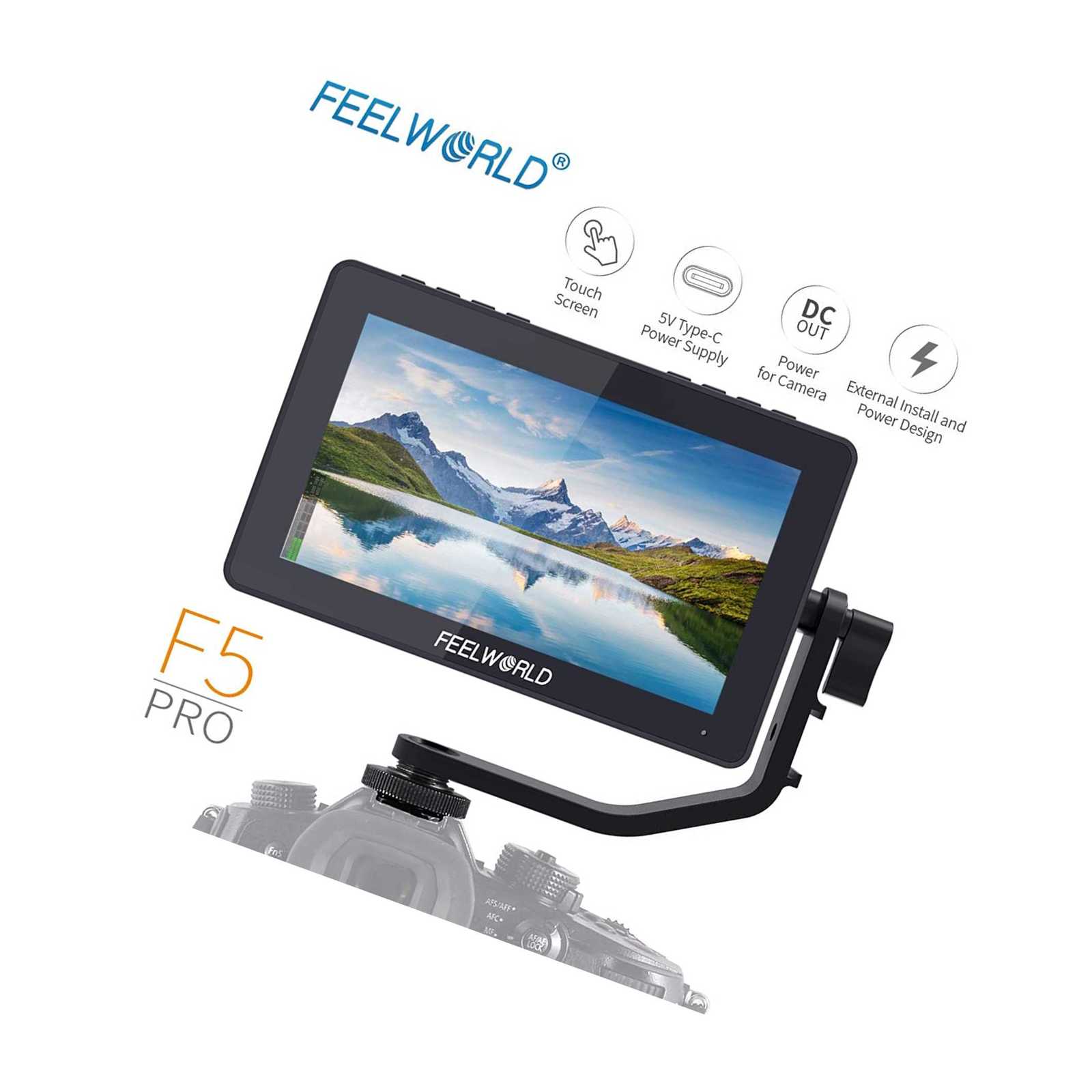 F5 Pro 5.5 Inch Touch Screen Dslr Camera Field Monitor With External Kit Inst
