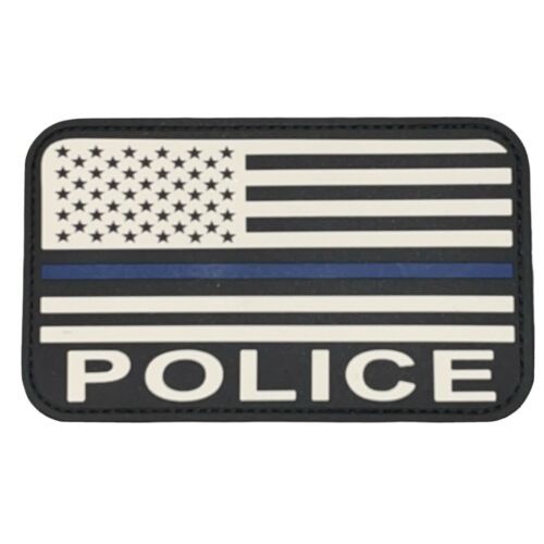 Thin Blue Line USA Flag POLICE Patch Perfect For The Tac Vest Hook And Loop