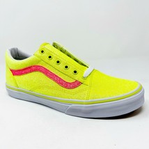 Vans Old Skool (Neon Glitter) Yellow True White Kids Girls Sneakers - $39.95+
