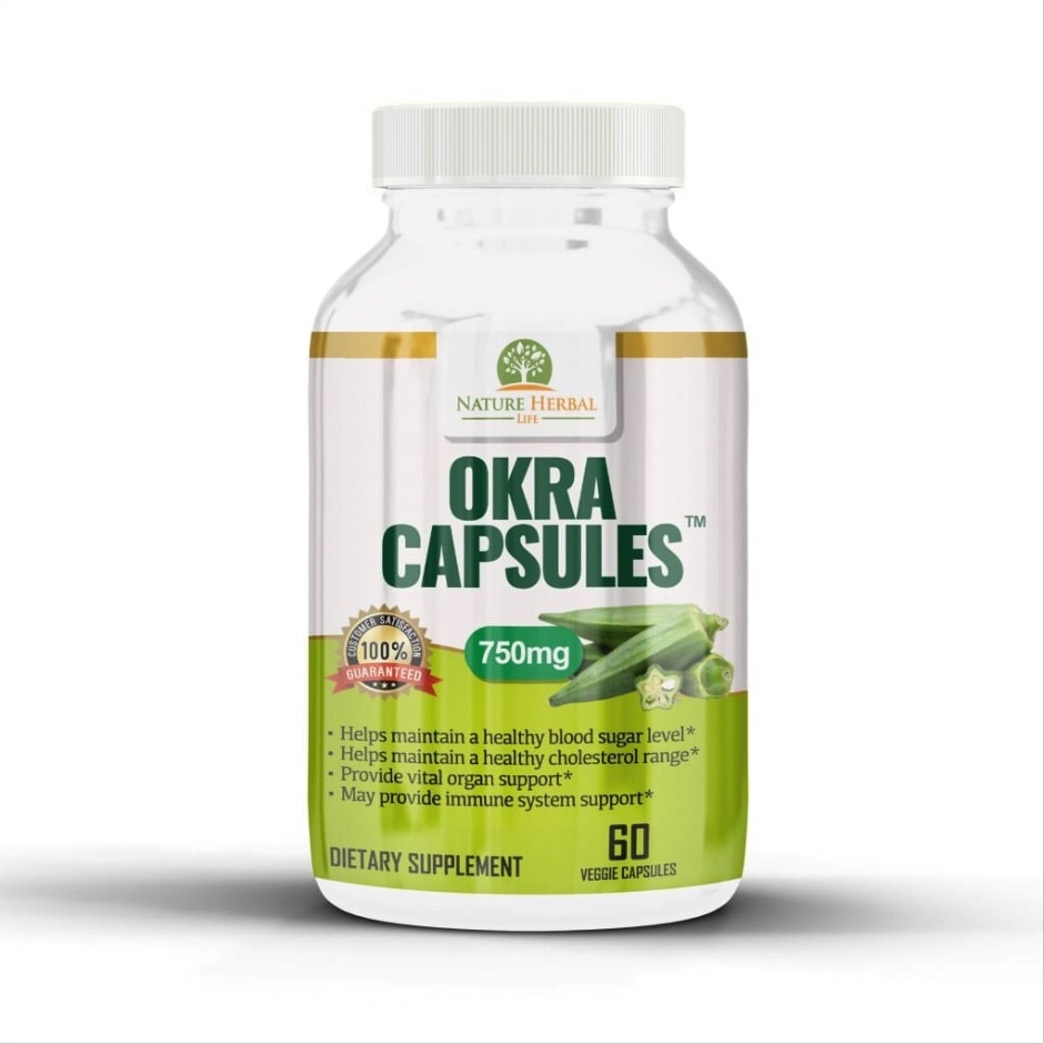 OKRA CAPSULES. Whole Body Wellness and Blood Sugar Support Supplement Dietary Supplements