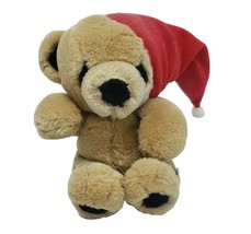 12 &quot;vintage mary meyer brown teddy bear with red hat animal/toy - $45.45