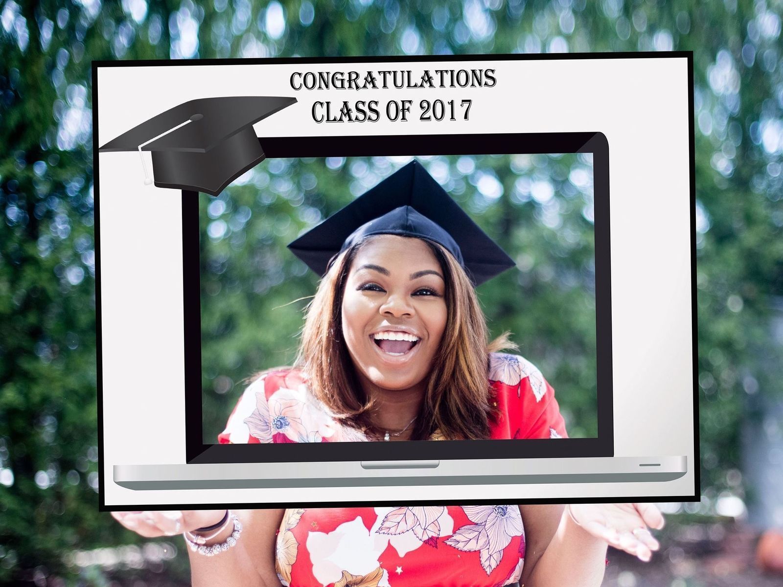Television TV Graduation Selfie Frame Grad Party Custom Photo Booth