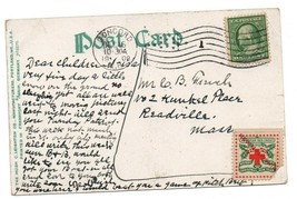 Postcard w/ 1909 Christmas Seal ( Not Tied on ) RARE New Hampshire Overprint  - $25.00