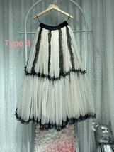 Ivory Polka Dot Tulle Skirt Ivory Tulle Maxi Skirt Holiday Outfit Dressromantic image 8