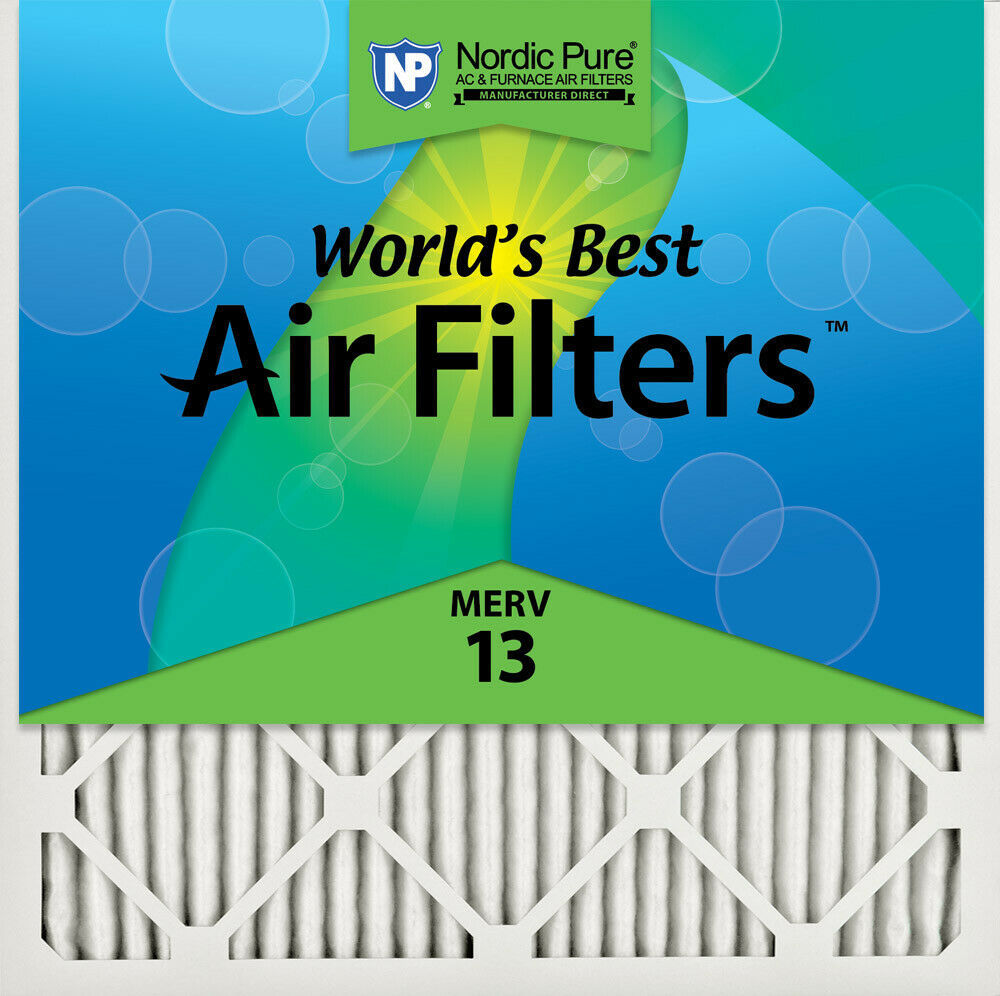 Nordic Pure 16x25x2 MERV 7 Pleated AC Furnace Air Filters 16x25x2 3 Pack
