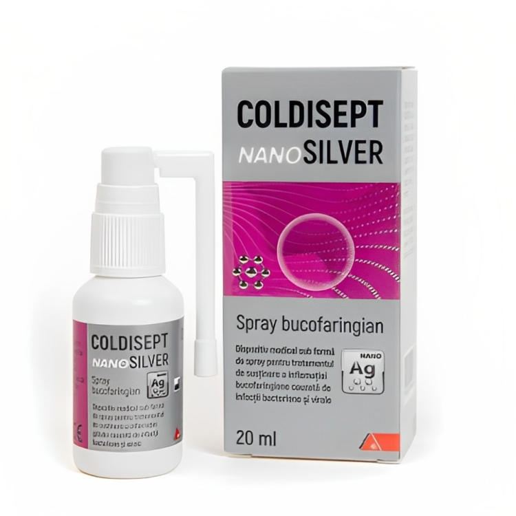 ColdiSept NANO SILVER 20ml Spray for Sore Throat Viral Cold flu Cough