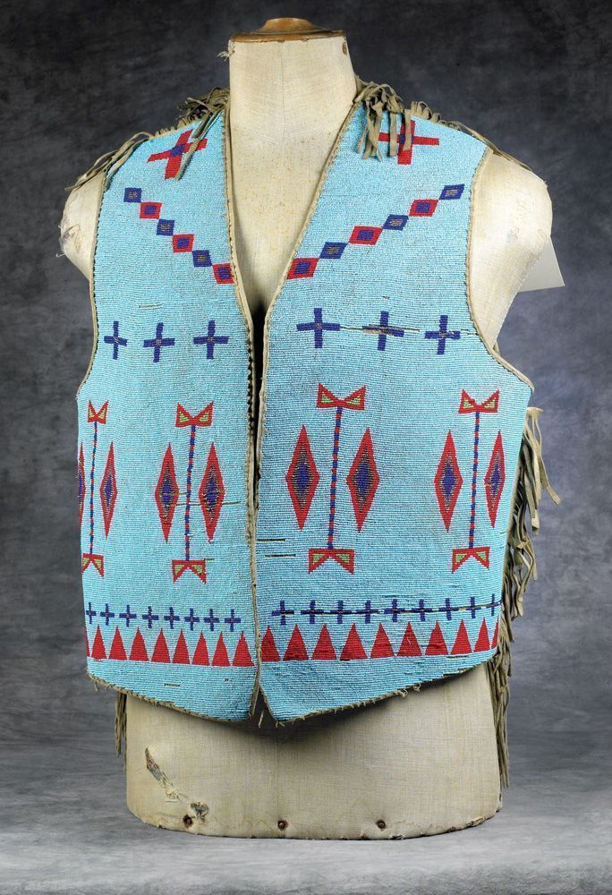 OLD STYLE Native American Handmade BeadWork POWWOW Regalia War Vest ...