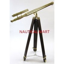NauticalMart Vintage Antique Solid Brass Double Barrel Telescope