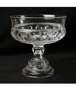 Vintage King&#39;s Crown Clear Compote Centerpiece Bowl 7 Inches Tall - $8.23