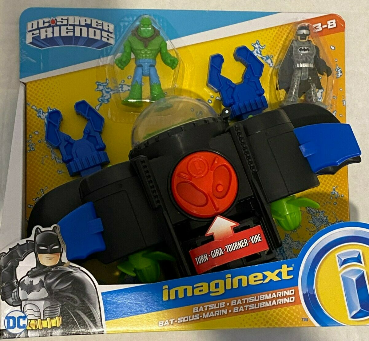 Primary image for New Imaginext DC Super Friends Batsub Vehicle + Batman and K.Croc figure